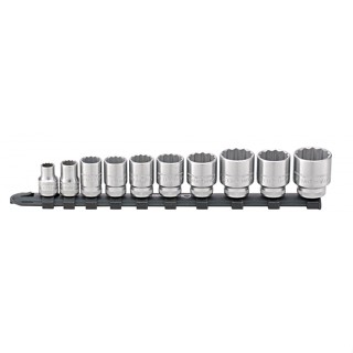 Stahlwille 3/8" ชุดบ๊อกซ์ Socket Set with Rail 45/10-12917