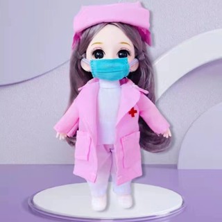 ตุ๊กตาหมอ พยาบาลจําลอง ขนาด 30 ซม. สีขาว ของเล่นสําหรับเด็ก Doctor doll nurse doll