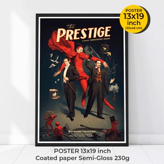 The Prestige Poster 2006 โปสเตอร์อีกหนังของ Christopher Nolan อีกเรื่องที่น่าเก็บ ภาพขนาด 33x48 cm