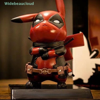 Widebeaucloud ตุ๊กตาฟิกเกอร์ PVC อนิเมะ Pokemon Pikachu Deadpool ของเล่นสําหรับเด็กผู้ชาย