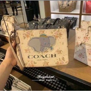 Sales‼️ กระเป๋าคล้องมือ Coach สีครีม