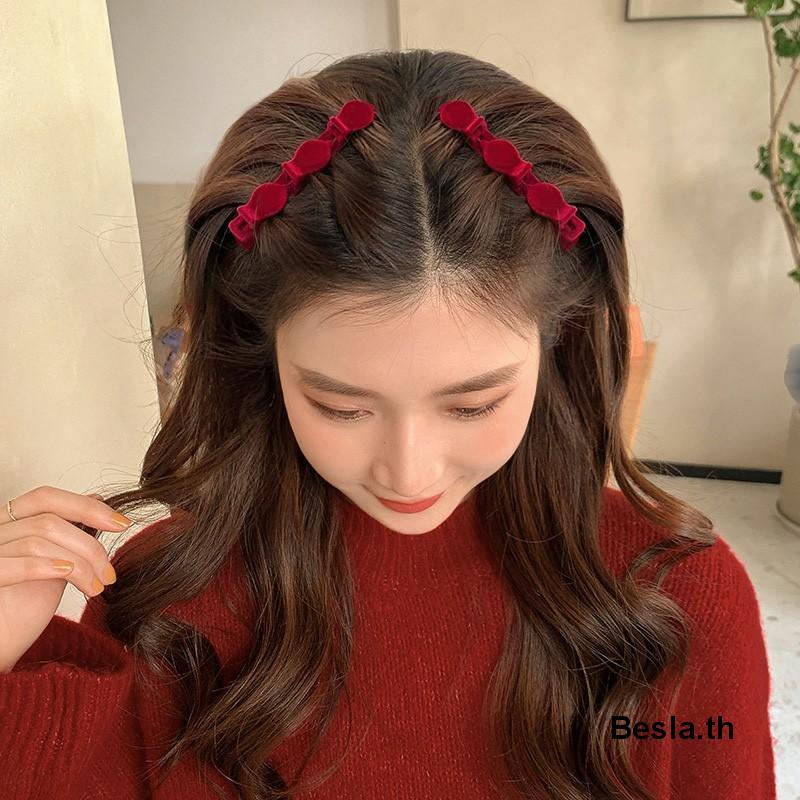 กิ๊บติดผม ปากเป็ด ผ้ากํามะหยี่ น่ารัก สไตล์เกาหลี ยอดนิยม เครื่องประดับผมหางม้า สําหรับผู้หญิง