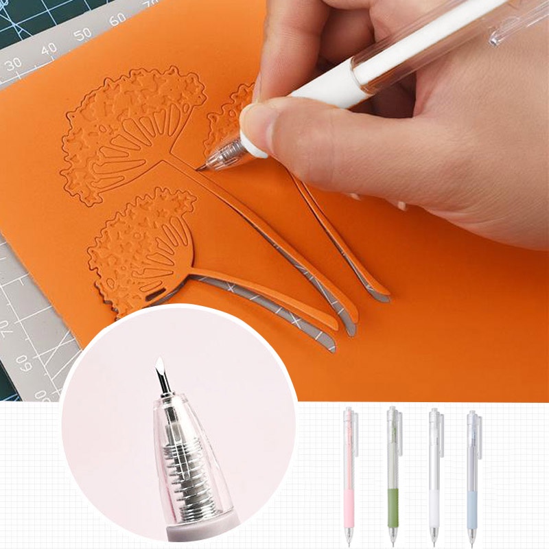 1PC Art Utility มีดปากกา Express กล่องมีดตัดสติกเกอร์ Scrapbooking ตัดเครื่องมือโรงเรียนอุปกรณ์ DIY Craft Supplies