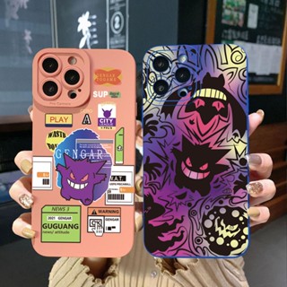 เคสป้องกันโทรศัพท์มือถือ ขอบสี่เหลี่ยม ลาย Monster Ghost สําหรับ iPhone 14 Plus 13 Pro Max 12 iPhone 11 XR 8 7 SE 2022