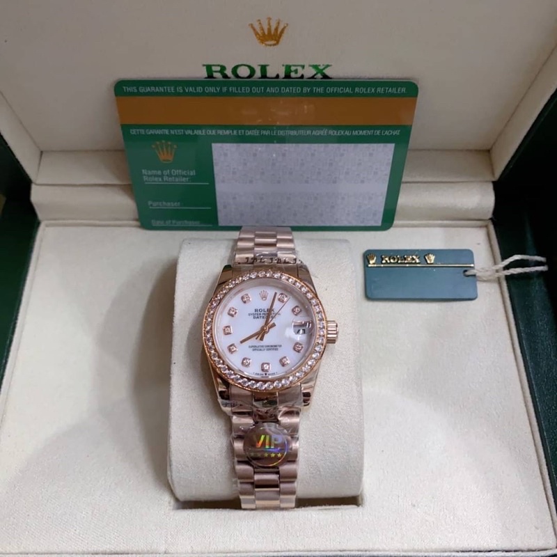 นาฬิกา Rolex นาฬิกา ผู้หญิง งานออริเทียบแท้ 1:1 size 31 mm มีวันที่