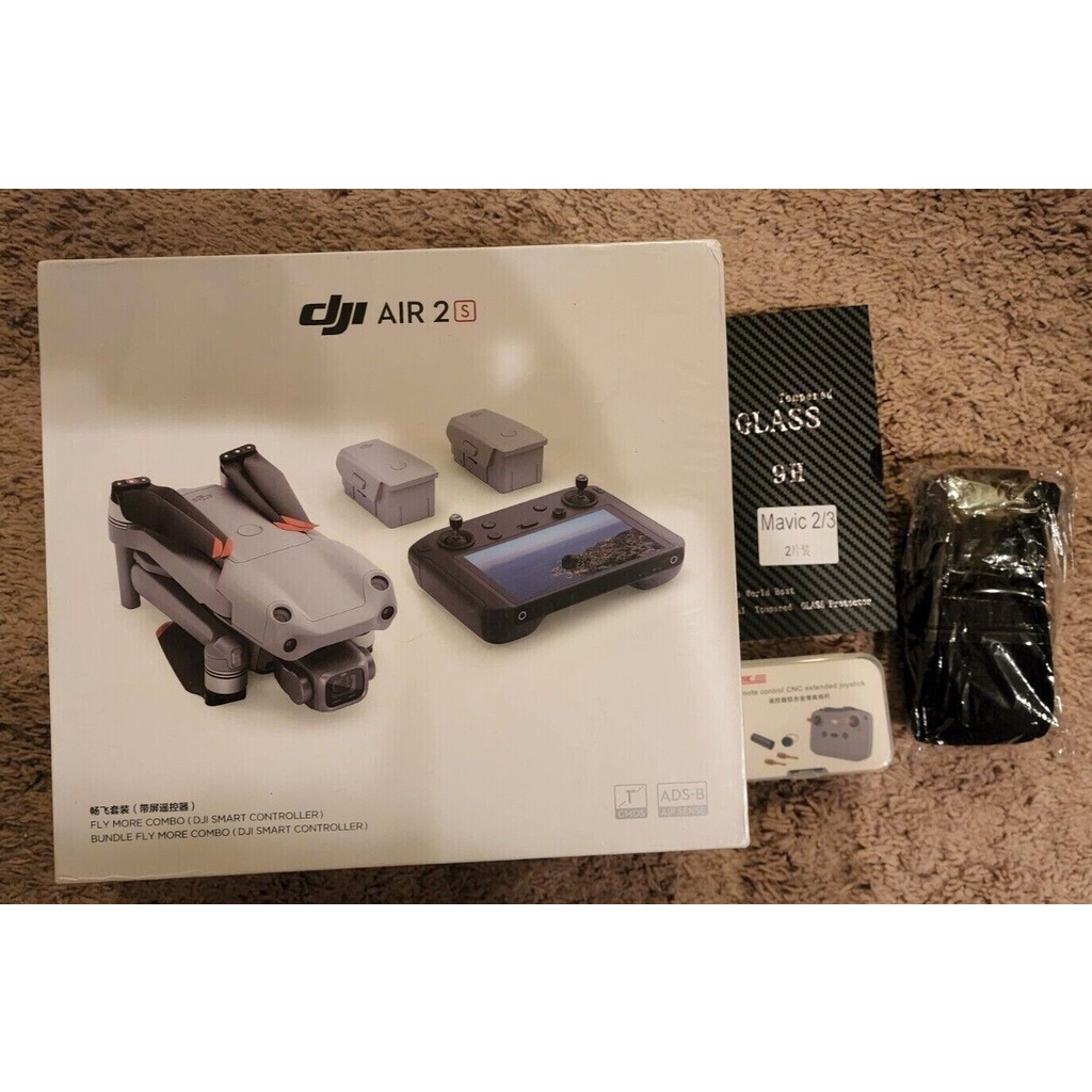 DJI Drone - Air 2S Fly More Combo w/ Smart Controller + Screen Protector + More!