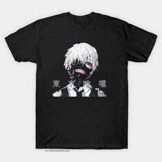 เสื้อยืด โอเวอร์ไซซ์ พิมพ์ลายอนิเมะ Tokyo Ghoul สไตล์ฮาราจูกุ สําหรับผู้ชาย