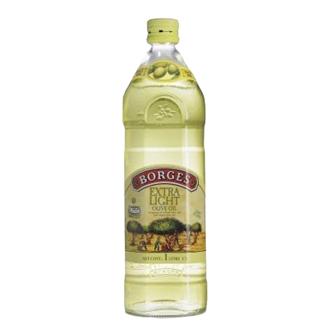BORGES EXTRA LIGHT OLIVE OIL 1 L. น้ำมันมะกอ.