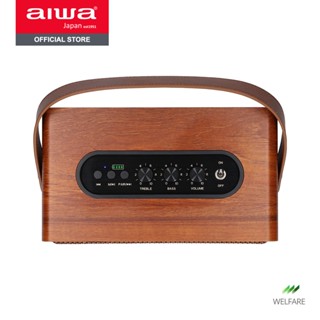  ผ่อน 0AIWA Retro Bluetooth Speaker ลำโพงบลูทูธพกพา BASS  img 4