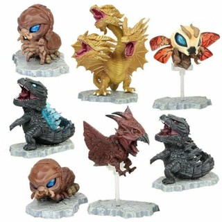 ของเล่นตุ๊กตา Godzilla Dragon Head 2 7 ชิ้น ต่อชุด ของขวัญวันเกิด สําหรับเด็กผู้ชาย