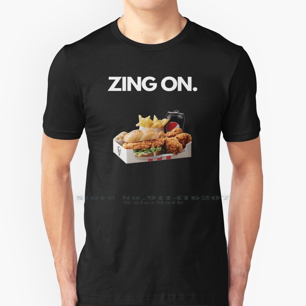 Zing On 100% Pure Cotton Food Zinger Zinger Box Kfc Mememes Aussie Cool Funny Zing On Aesthetic Aust