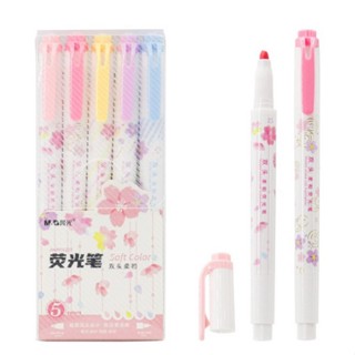 [ของแท้!!] M&amp;G AHMT6207 ปากกาไฮไลท์ สีพาสเทล Sakura ซากุระ มี 5 สี 8483