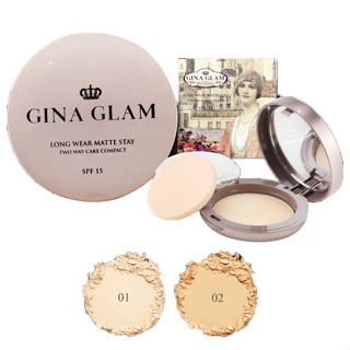 จีน่า เกลม  G40 Gina Glam Long Wear Matte Stay Two Way Cake Compact Powder