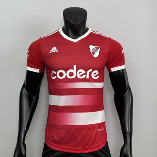 เสื้อฟุตบอล  เกรดเพลเยอร์ Player River plate Red 21/22  เสื้อบอล เนื้อผ้าโพลีเอสเตอร์