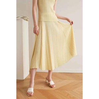 Best Seller!! 2MUAY PLEAT SKIRT กระโปรงอัดพลีทงานคุณภาพ FLARED PLEAT SKIRT รุ่น GJO8130 21สี FREE SIZE