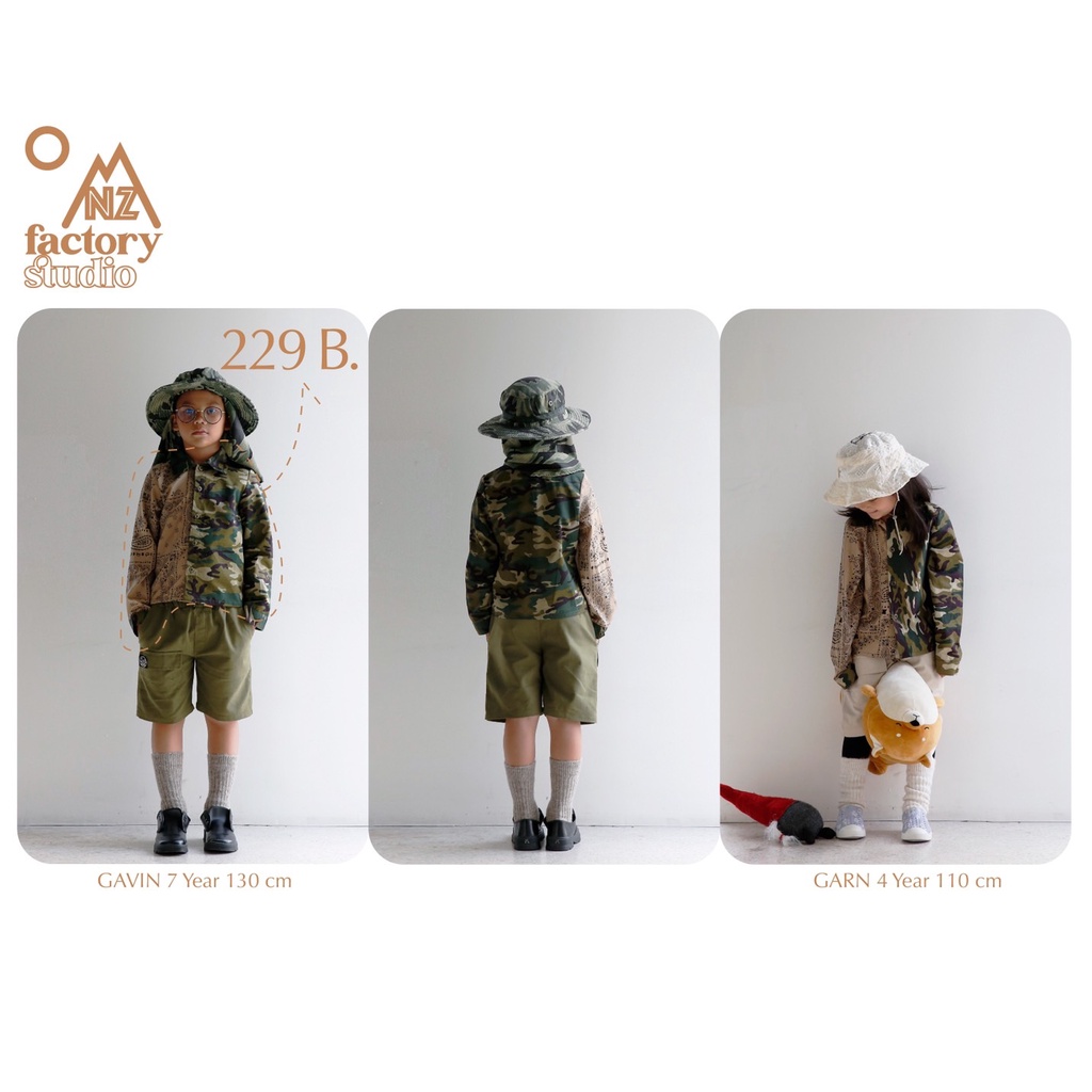 (NZ005) เสื้อทหารเด็ก เสื้อทหารแขนยาว ชุดทหารเด็ก งานในไทย ผ้าดี นิ่มใส่สบาย เด็กๆไม่ร้อน พร้อมส่ง