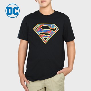 Pena House Superman T-Shirt ESMT5016 BL เสื้อยืดคอกลม ผ้าคอตตอน100% สีดำ