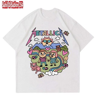 เสื้อยืด พิมพ์ลายการ์ตูน METALLICA METALLICA BAND VINTAGE RAP TEE สําหรับเด็ก และผู้ใหญ่