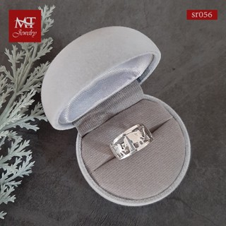 MT แหวนเงินแท้ รูปช้าง งานรมดำ ไซส์ : 51, 54, 57 Solid 925 Sterling Silver Ring (sr056) MT Jewelry มณีธารา