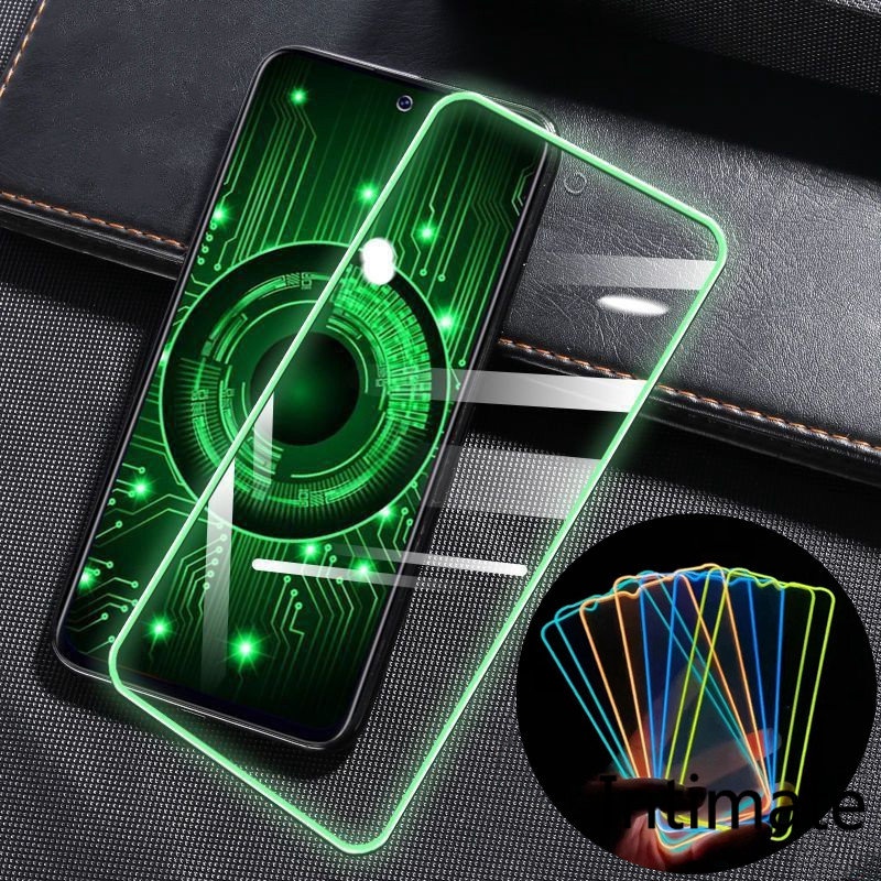 Oppo A96 A95 A94 A92 A77 A77S A76 A74 A72 A60 A57 A57S A55 A54 A53 A52 A38 A32 A9 A5 2020 Antiลายนิ ้ วมือรอยขีดข ่ วนเรืองแสงกระจกสีเขียวโทรศัพท ์ ฟิล ์ มป ้ องกันหน ้ าจอ