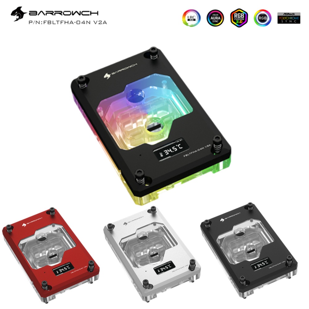 BARROWCH CPU water block radiator is suitable for AMD RYZEN AM4/AM3 ...
