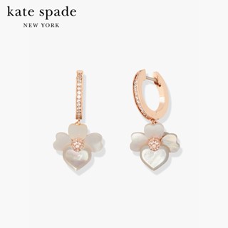 KATE SPADE NEW YORK PRECIOUS PANSY PAVE DROP HUGGIES WBRUH912 ต่างหู