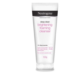 Neutrogena สีชมพู Deep Clean Brightening Foaming Cleanser นูโทรจีน่า ดีพ คลีน โฟมล้างหน้า