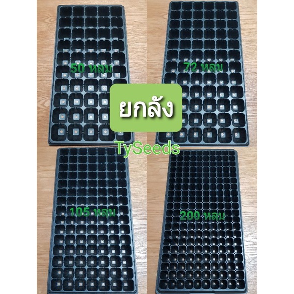 ถาดเพาะชำ ถาดเพาะต้นกล้า (ยกลัง100ใบ) ความหนา 1.00 mm. สามารถใช้ซ้ำได้