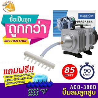 ปั๊มลมลูกสูบ HAILEA ACO-388D ปั๊มออกซิเจน ปั๊มลม ACO388D กำลังลม 90L/min 85W พร้อมอุปกรณ์ชุดสายยางL (size L)