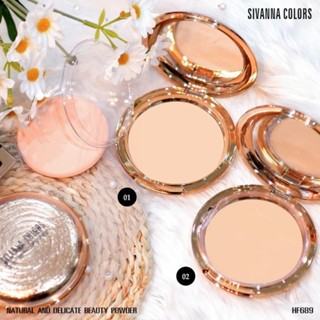 Sivanna Colors Natural Powder ซีเวียน่า แป้งพัฟเนื้อละเอียดบางเบา HF689