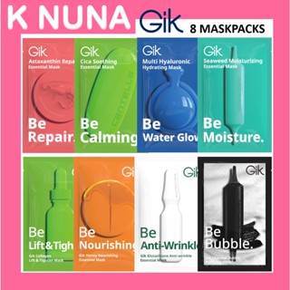 Gik Color Daily Premium Mask Pack 8 Items - High Quality Premium Korean Spa Use Mask packs