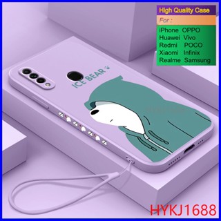 เคส OPPO A31 2020 เคส OPPOA31 2020 tpu แฟชั่น คู่รัก ICE หมี และหมวก หมี ซิลิโคน เคสโทรศัพท์ HBX