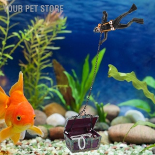 BYour Pet Store เครื่องประดับ รูปกบล่าสัตว์น้ํา สร้างสรรค์ สําหรับตกแต่งตู้ปลา