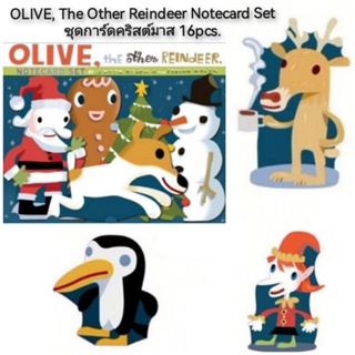 OLIVE, The Other Reindeer Notecard Set ชุดการ์ดคริสต์มาส 16pcs.