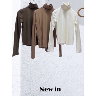 เสื้อแขนยาวคอเต่าผ้าร่อง TURTLENECK LONG SLEEVE RIBBED TOPS