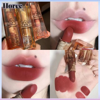 Horec  ใหม่ ลิปสติกทไวไลท์ กำมะหยี่ เนื้อแมท สีน้ำตาล เปลือกใส ลิปสติกสีขาว