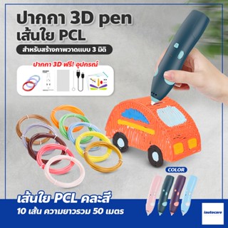 ปากกาสามมิติ DIY ปากกาวาดภาพเด็ก ปากกา 3D พร้อมอุปกรณ์ (รุ่นภาษาอังกฤษ) ปากกาอุณหภูมิต่ำ