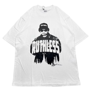 เสื้อยืด พิมพ์ลาย Ruthless SOECITY OVERSIZE สีขาว