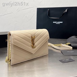 ☫2022 New SaintLaurent Classic Y SL Monogram Chain Wallet Ladies Fashion Casual Versatile One Shoulder Messenger Bag