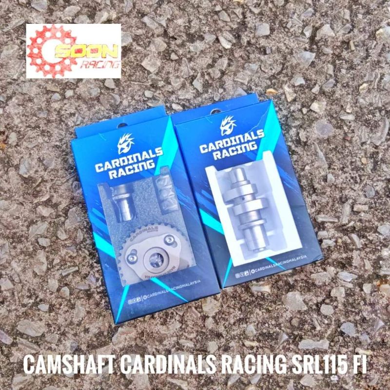 SRL115FI CAM CARDINALS RACING CAMSHAFT YAMAHA LAGENDA SRL115 FI พร้อมวาล์วเกียร์หมุน SPRING