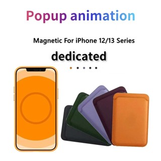 เคสโทรศัพท์มือถือหนัง PU ลายการ์ตูนแอนิเมชั่น Magnetic พร้อมช่องใส่บัตรแม่เหล็ก สําหรับ iPhone 13 Pro Max 12 Pro Max