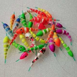 ทุ่นตก​กุ้ง​ ทุ่นหนอน ขนาด​5ท่อน 6,8,10mm งานแฮนด์เมด​ผลิต​จาก​โฟม​นาโน​