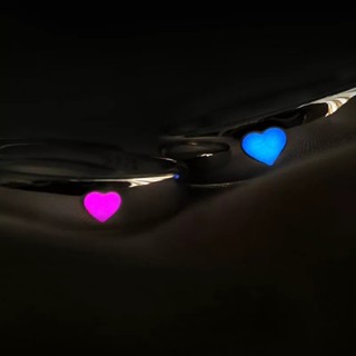 Fashion Luminous Heart Rings/Glowing In Dark Fluorescent  Couple Finger Ring Jewelry