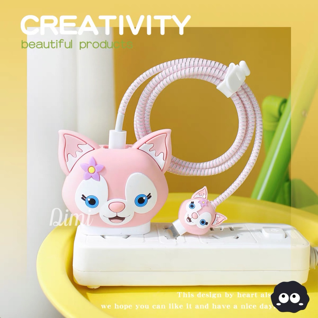 พร้อมส่งจากไทย ชุดถนอมสายชาร์จการ์ตูน สำหรับไอโฟน 18w 20w 35w - รูปที่ 2