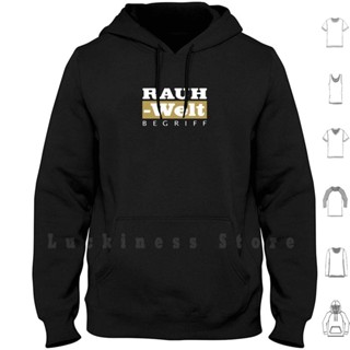 [เสื้อฮู้ดแฟชั่น] เสื้อฮู้ดดี้ แบบสวมหัว ลายโลโก้ Rwb Rauh Welt Begriff สีทอง สไตล์ญี่ปุ่น และเกาหลี ของขวัญวันเกิด สําหรับผู้ชาย