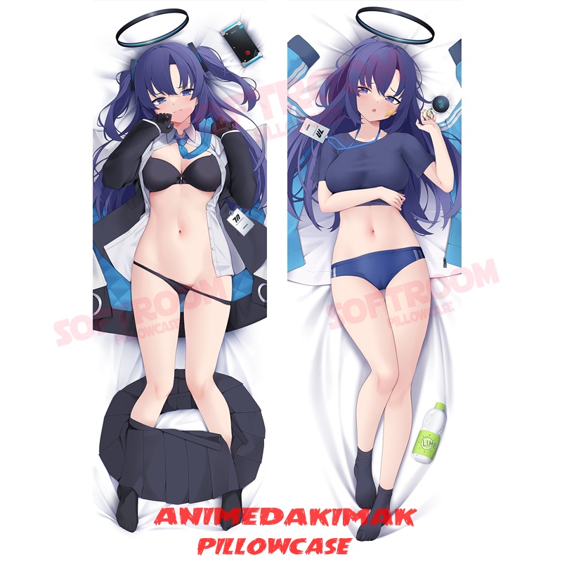 Yuuka Blue Archive Dakimakura ปลอกหมอนอิงโซฟา แบบนิ่ม ลายอนิเมะญี่ปุ่น Otaku ขนาด 50x160 ซม. DK4008