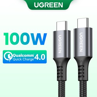 Ugreen สายชาร์จไนล่อนถัก 100W USB-C เป็น USB-C 5A QC4.0 1 เมตร 2 เมตร สําหรับ Macbook iPad Dell Huawei Samsung