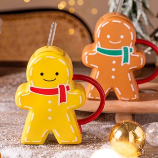 พร้อมส่ง แก้วน้ำน้องขนมปังขิง แก้วน้ำคริสต์มาส Gingerbread man mug