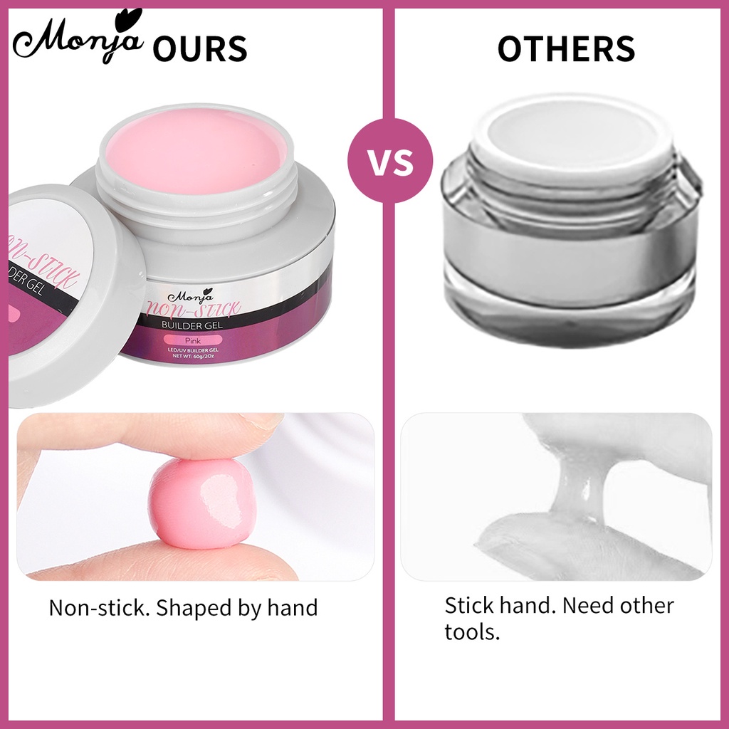 Monja กาวเจลติดจิวเวลรี่ 4in1เจลต่อเล็บอะไหล่แต่งเล็บติดอะไหล่เล็บการเสริมแรงเล็บ - รูปที่ 3