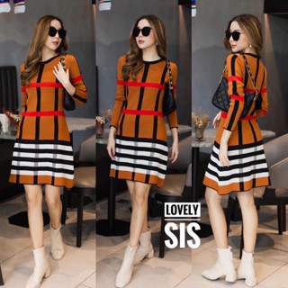 🌈🌿🌸🌼🌺🧡🤎🇰🇷 Knit Stripe Long Sleeve Maxi Dress